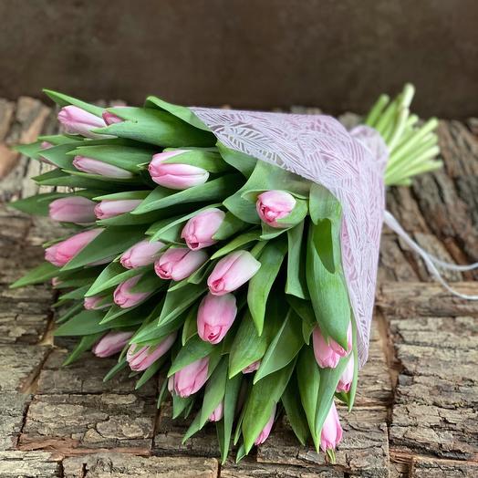Розовые тюльпаны 35 шт 💗