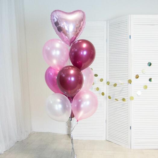 Fountain of balls "Pink heart"