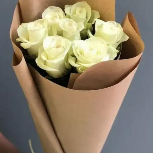 7 white roses in crafting