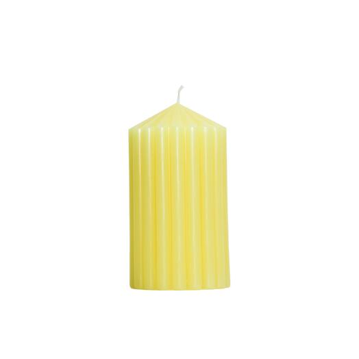 Decorative textured candle SIGIL 130*70 color Yellow
