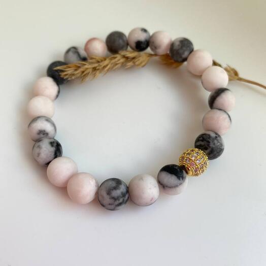 Pulsera de jaspe hecha a mano de diseño