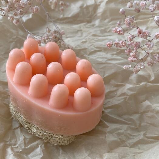 Массажное мыло с люффой