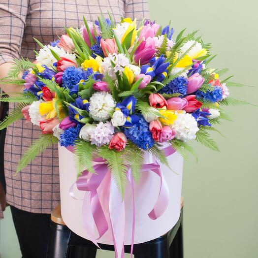 Caja de flores de Pintura de primavera