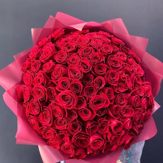 Букет 101 красная роза