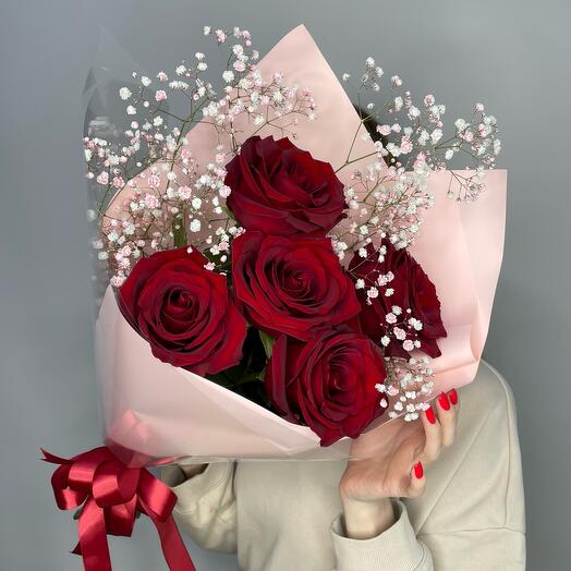 Bouquet of red rose "Strawberry"🍓