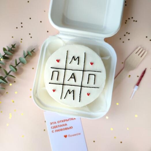 Cute bento cake as a gift to parents
