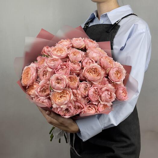 Ramo de rosas de peonía Julieta 15