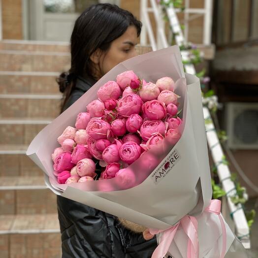 Букет из пионовидной розы 🌹