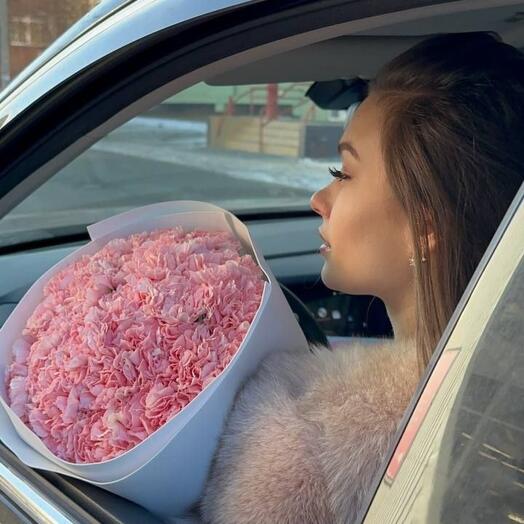 Букет из розовых диантусов