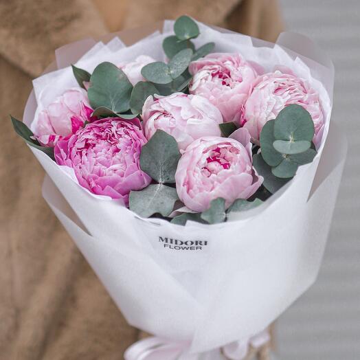 Ароматный букет из розовых пионов💗