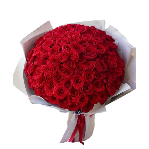 Sunny Roses - 100 Red Roses Bouquet