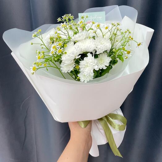 Букет комплимент из ромашек