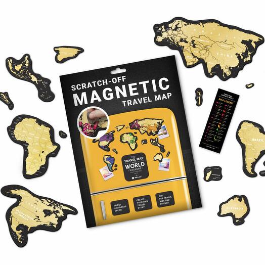 Магнитная стирающаяся карта мира  Magnetic map