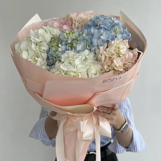 Букет из 7 гортензий