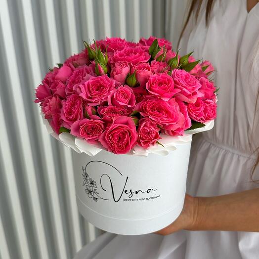 Flores en Caja: rosas Rosadas