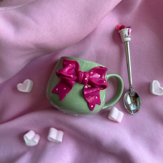 Кружка с декором «Бантик»