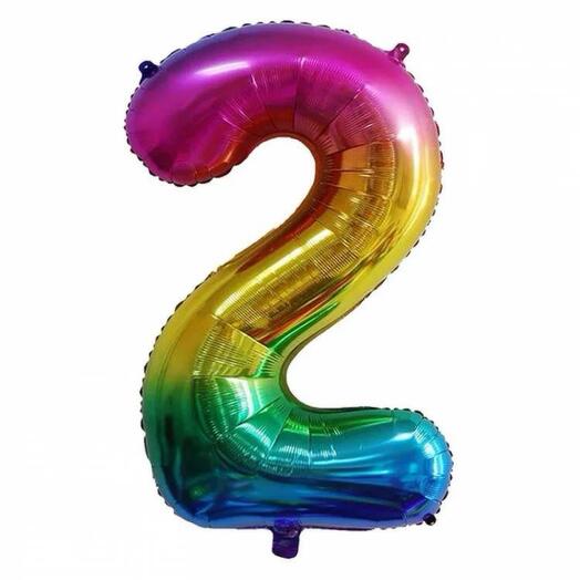 🎈Шар фольгированный цифра 2
