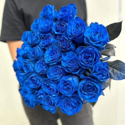 35 синих импортных роз Эквадор