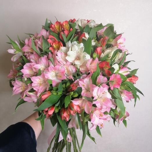 Large bouquet of alstroemeria, 25 pieces