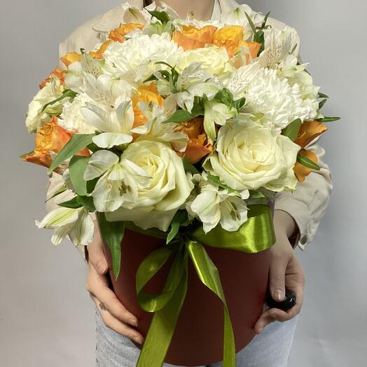 Коробка с розами