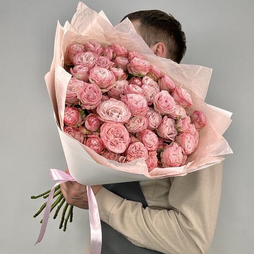 Monobookette de 15 rosas de peonía de Madame Bombastic