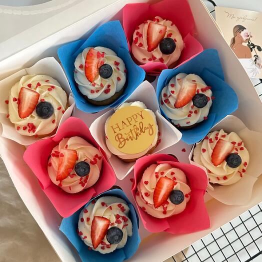 Капкейки «Happy birthday» 🎁