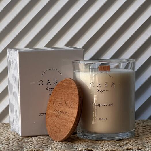 Candle in glass Cappuccino 200ml