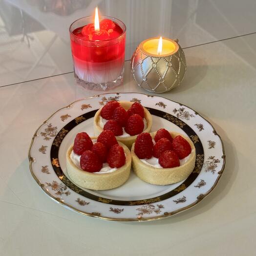 Тарталетки с малиной (3 шт.)