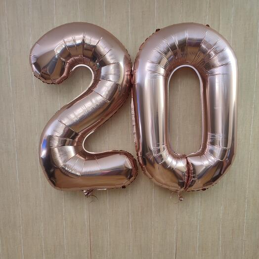 Две цифры розовое золото