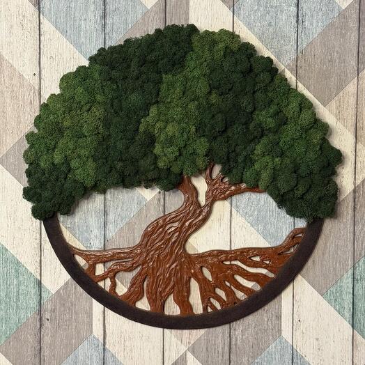 Панно дерево из стабилизированного мха