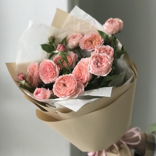 3 кустовых пионовидных розы Julietta букет 17 Buket Flower