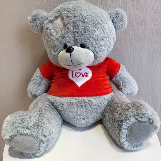 Большая мягкая игрушка Мишка в футболке