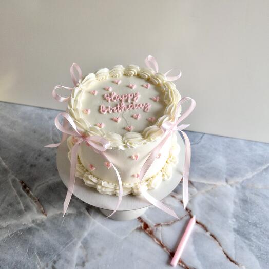 Бенто торт «Ламбет розовый»