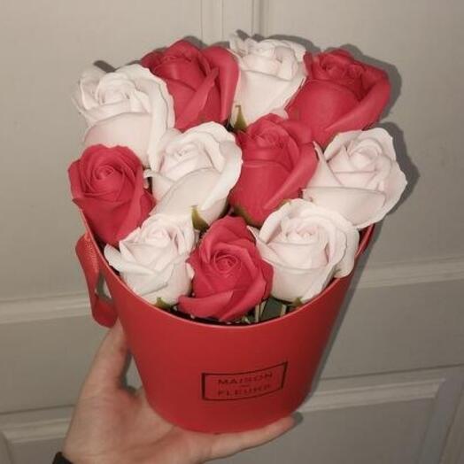 Букет роз, розы из мыла мыльный букет