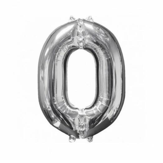 Шар цифра  0 с гелием