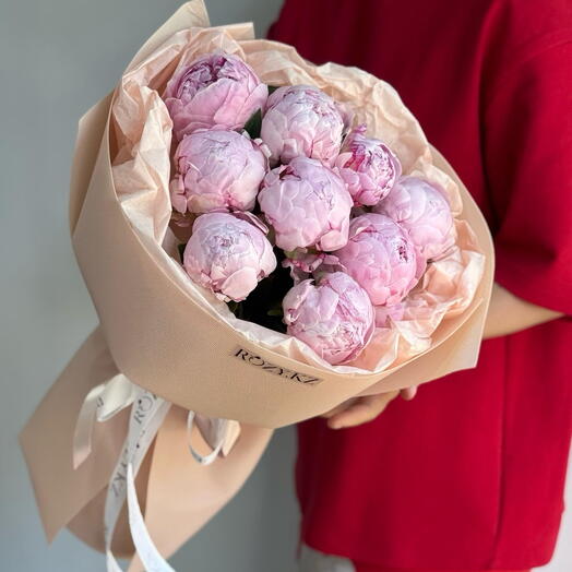 💐Букет из 9 пионов