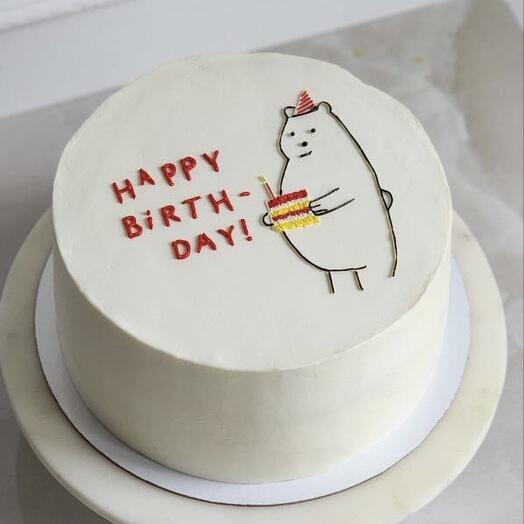 Торт 3 кг «HAPPY BIRTHDAY» с Медведем