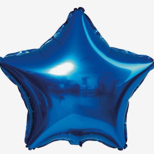 Шар фольга «звезда синяя»
