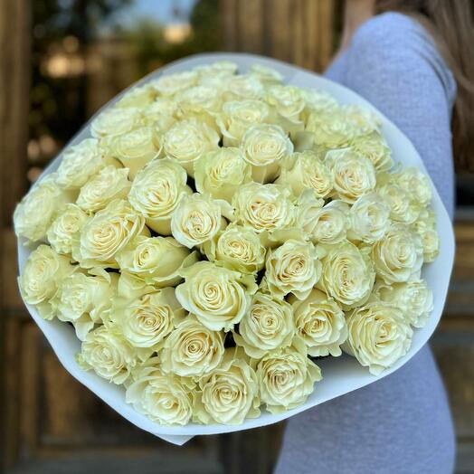 Букет 51 белой розы