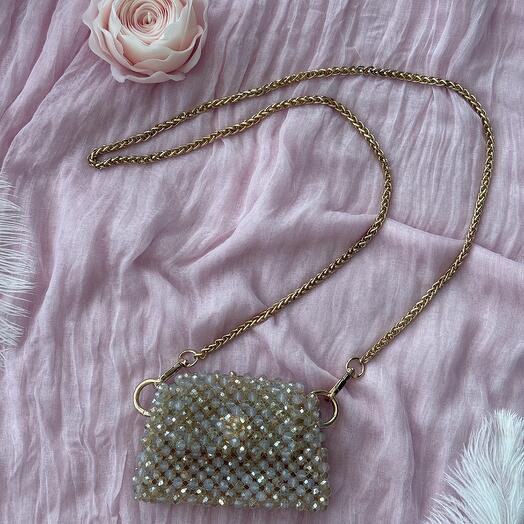 Мини-сумочка из хрустальных бусин