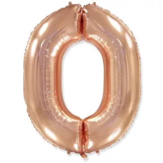 Шар цифра 100см "Розовое золото"