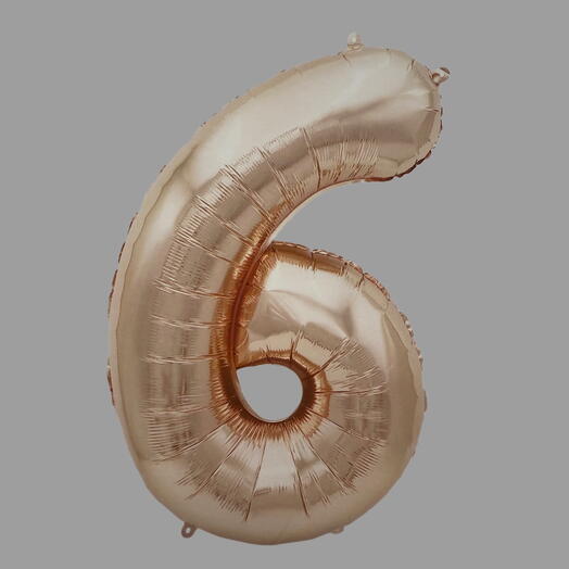Воздушный шар с гелием цифра 6