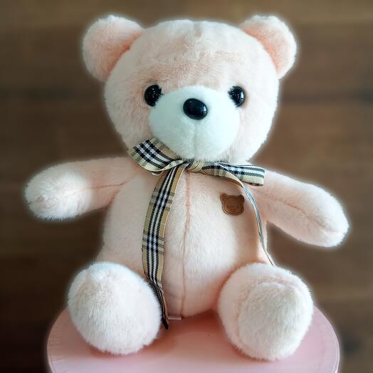 🧸Мишка бант в клетку 30см