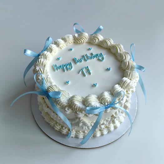 Торт ламбет с бантиками на день рождения, Happy Birthday для девочки, девушки, любимой, жены, подруги, сестры, дочери