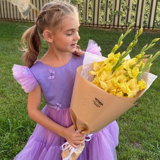 Букет из 5 гладиолусов 💛