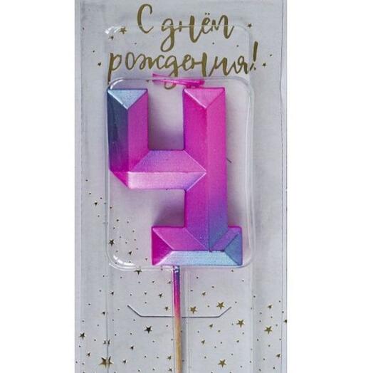 Свеча радужная 4