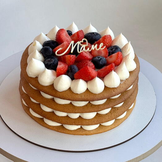 Открытый медовик с клубничной прослойкой, для мамы, на день матери