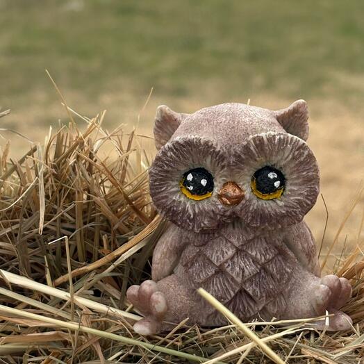 Сова из мыла (коричневая)