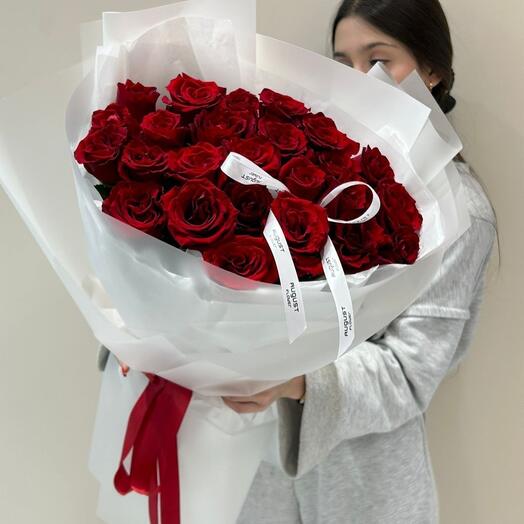 Букет "Безграничная любовь" из эквадорских роз "PREMIUM" класса