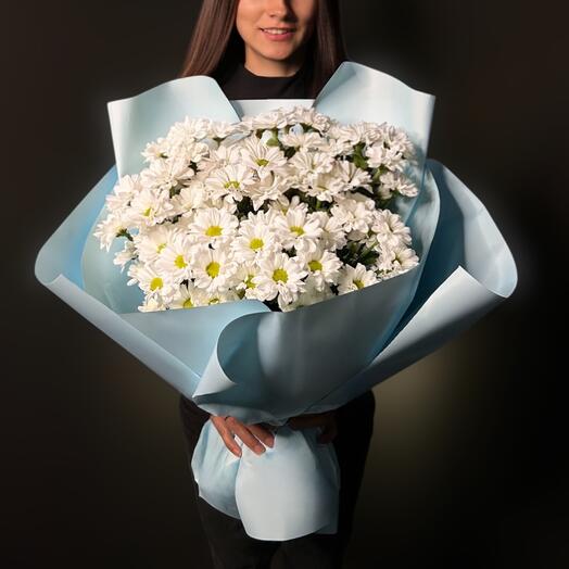 Букет из 9 кустовых хризантем